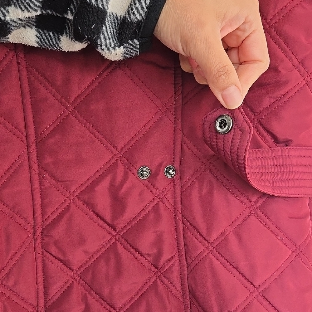 Weatherproof 1948 Women's Quilted Burgundy Vest Size L - Picture 7 of 13